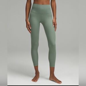 lululemon Align Ribbed HR Pant 25” Grey Eucalyptus Size 4 $118 retail